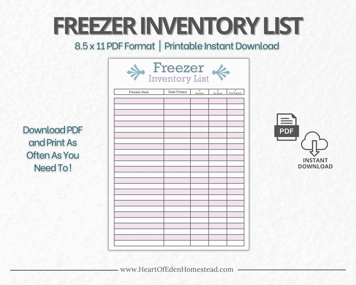 Freezer & Pantry Inventory Trackers