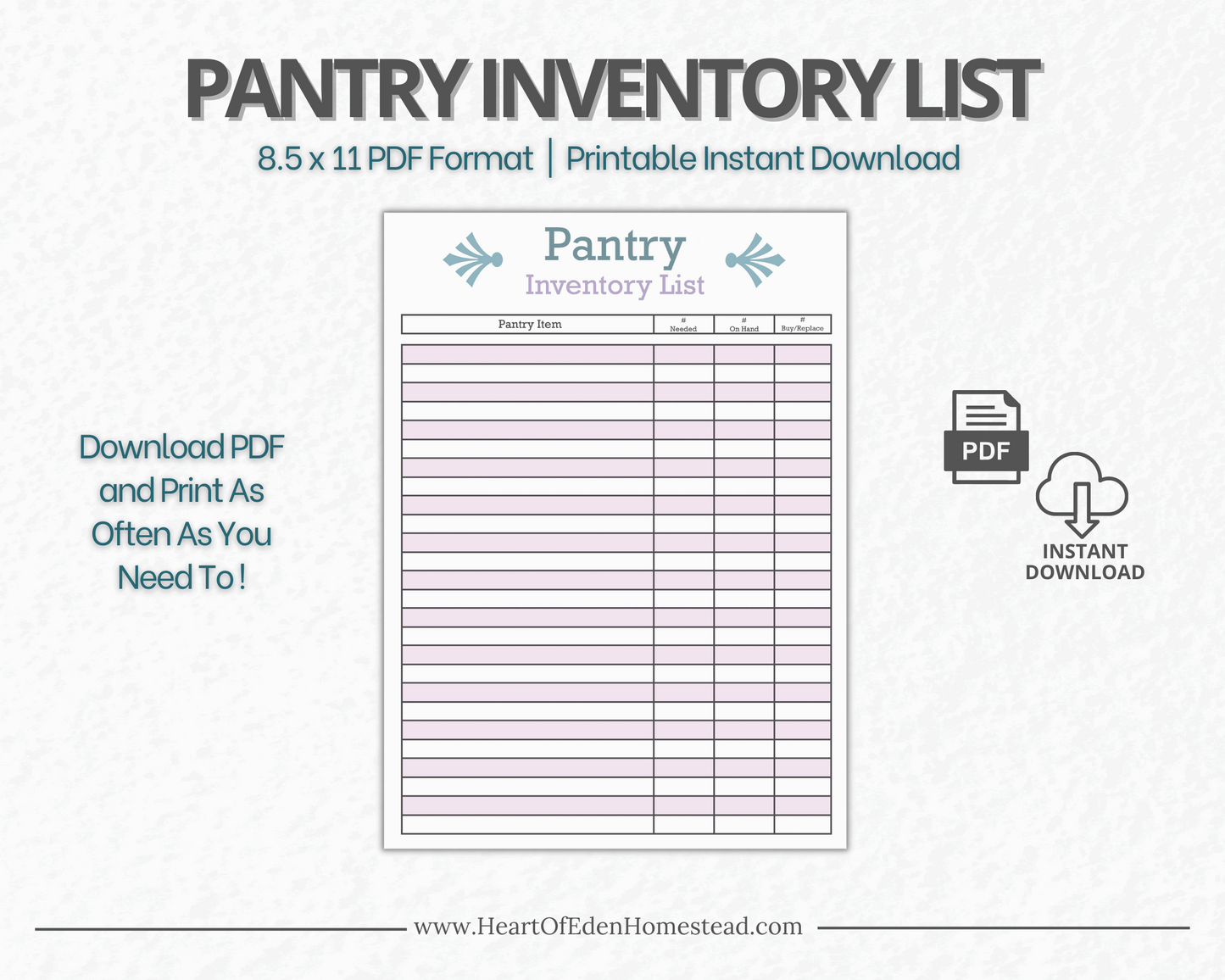 Freezer & Pantry Inventory Trackers