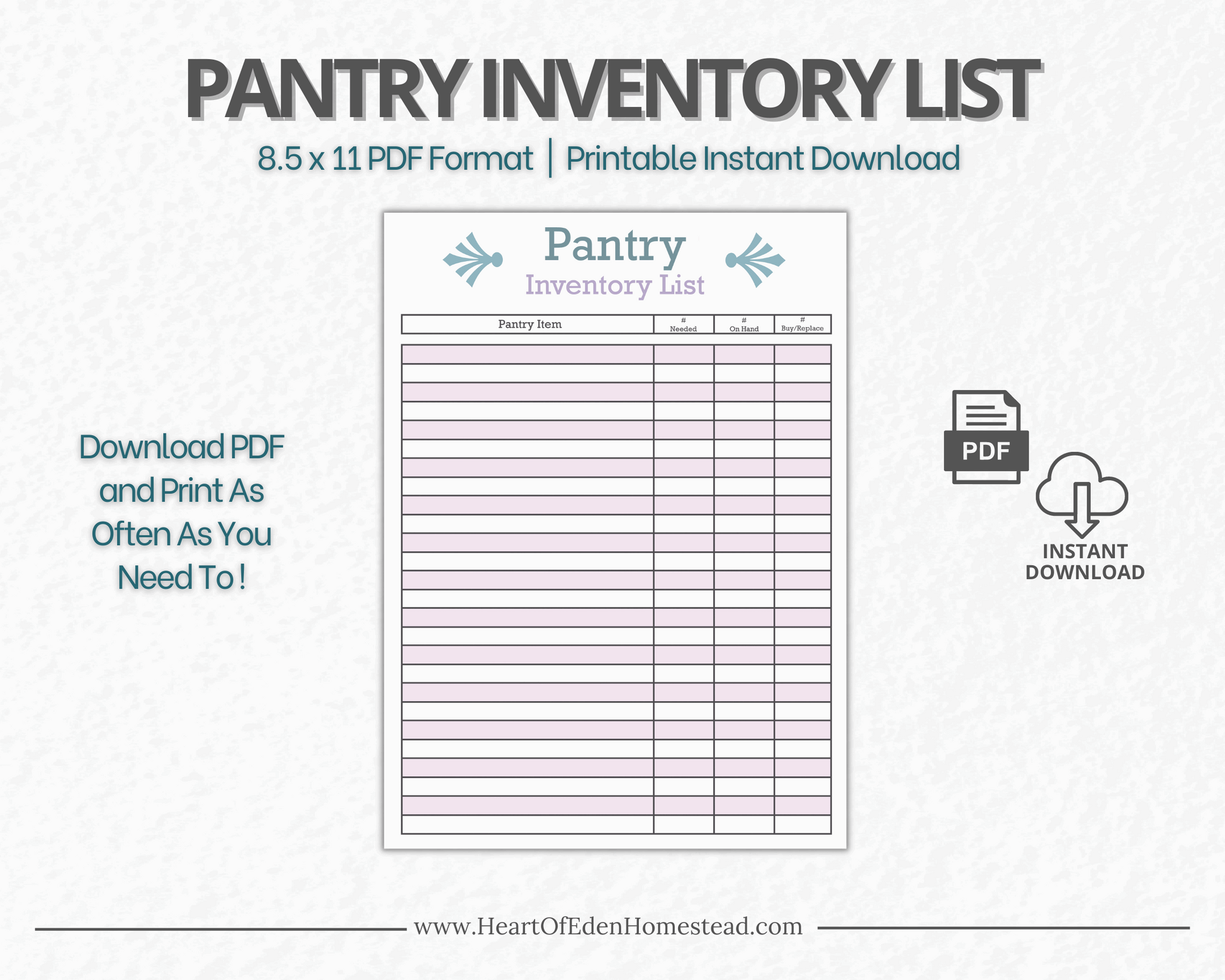 Freezer & Pantry Inventory Trackers